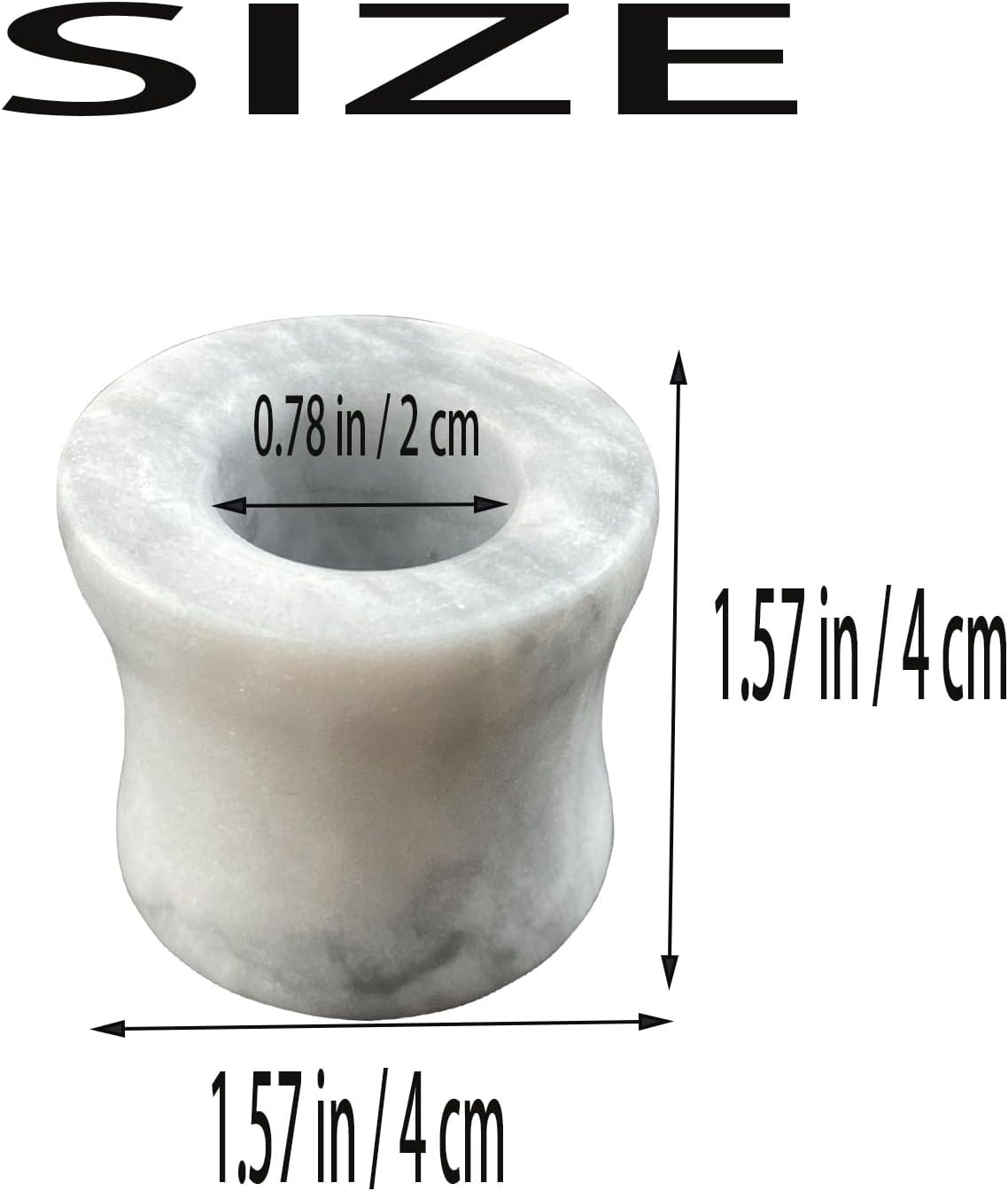 Natural Marble Toothbrush Stand, Mini Toothbrush Holder Stand for Bathroom Vanity Countertops, White, 2 PackNatural Marble - Image 2