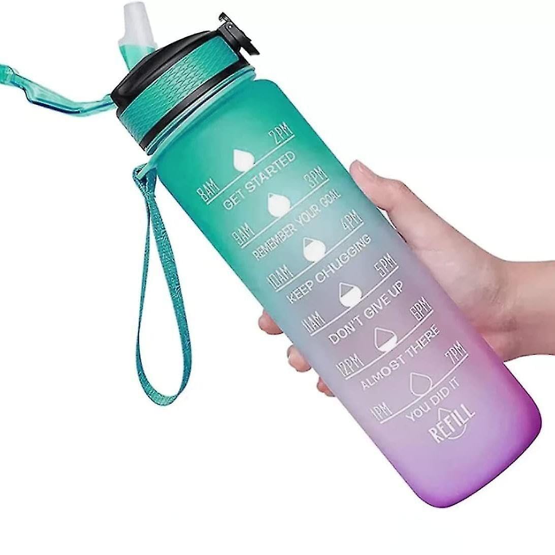WANQLYN Motivational Water Bottles with Times to Drink Insulated