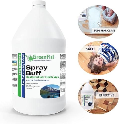 Miniatura 2 de GreenFist Restaurador de pulido en aerosol renovador de acabado de piso pulidor de cera elimina marcas de superficie, suelos acondicionados, secos e