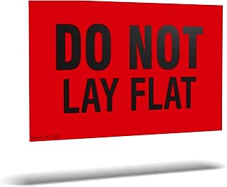 Kenco 3" X 5" Do not Lay Flat Fluorescent Shipping Label Stickers - 500 Permanent Adhesive Labels Per Roll