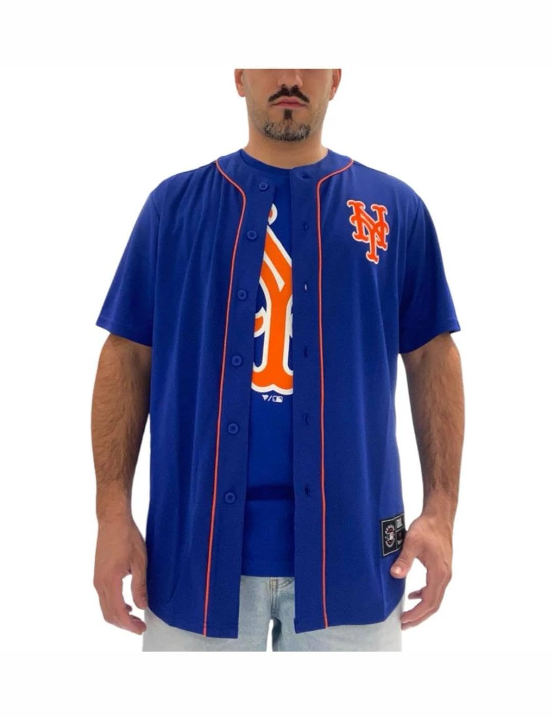 Fanatics New York Mets MLB Supporters Mesh Jersey Shirt