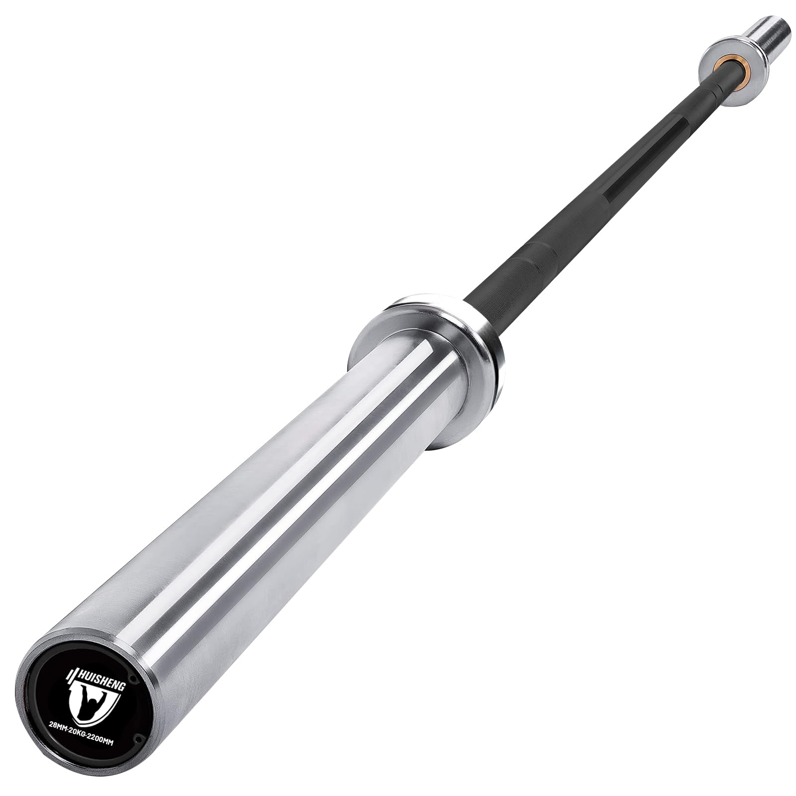 HUISHENG Olympic Barbell Bar 7ft for Weightlifting, Bench Press,Deadlifts,Squats,Strength Training Bars with Knurled Grip,Weight Bars for lifting