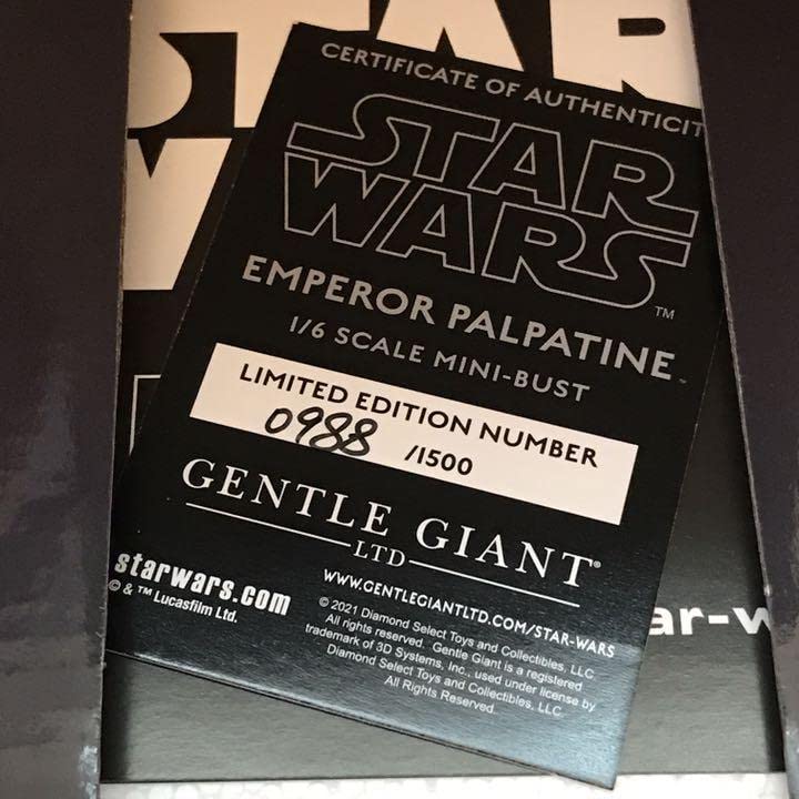 ジェントルジャイアント　スターウォーズ　ミニバスト　パルパティーン Amazon.co.jp: ジェントルジャイアント スターウォーズ ミニ