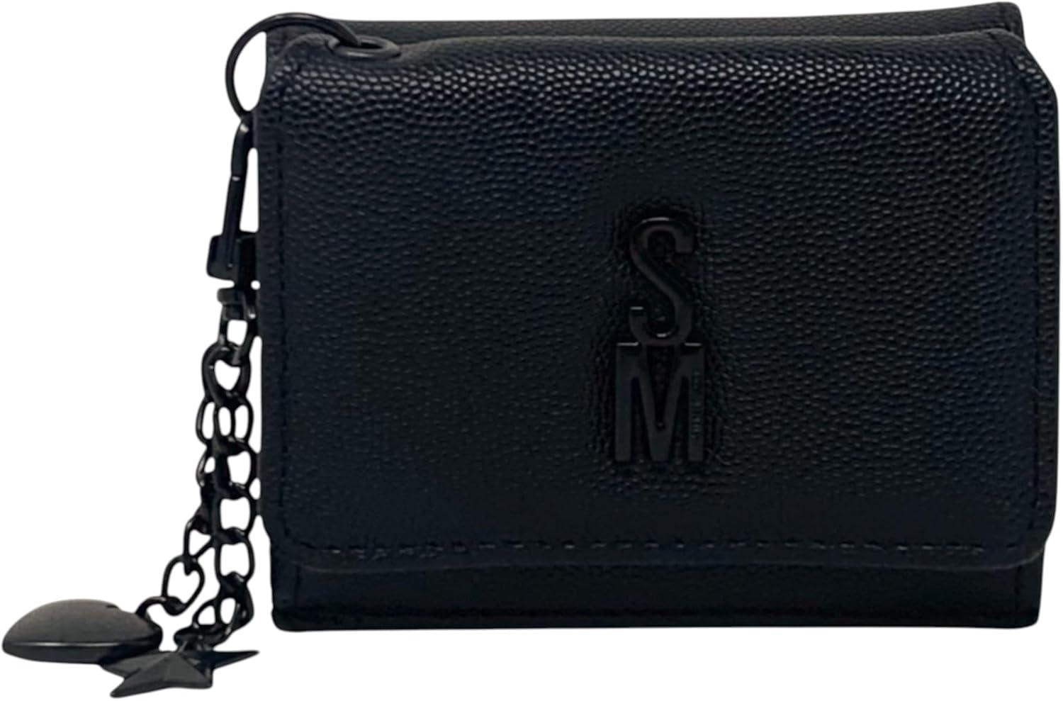 Steve Madden Women's Bhazel Small Trifold Wallet (Black/Black)