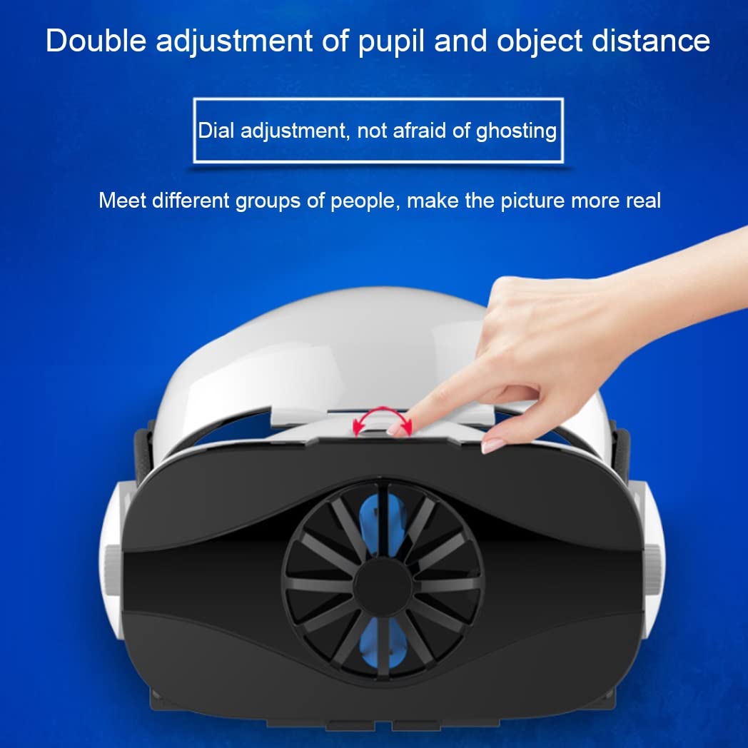 Gafas de Realidad Virtual, 3D VR Gafas con Controlador Bluetooth para Juegos Visión Panorámico VR Glasses para iPhone 13 Pro Max/13 Pro/13/12/11, para Samsung Galaxy S21, Huawei, Xiaomi