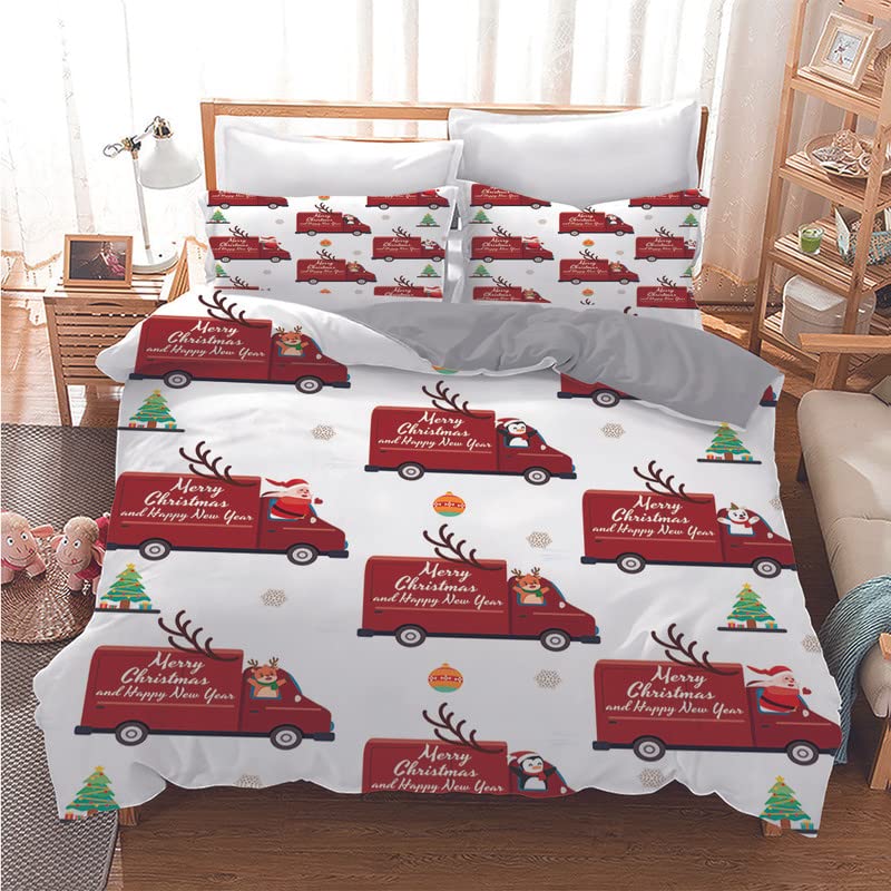 Couverture De Noel Blanche et Housse de Couette 240 x 260 pour une Ambiance Hivernale