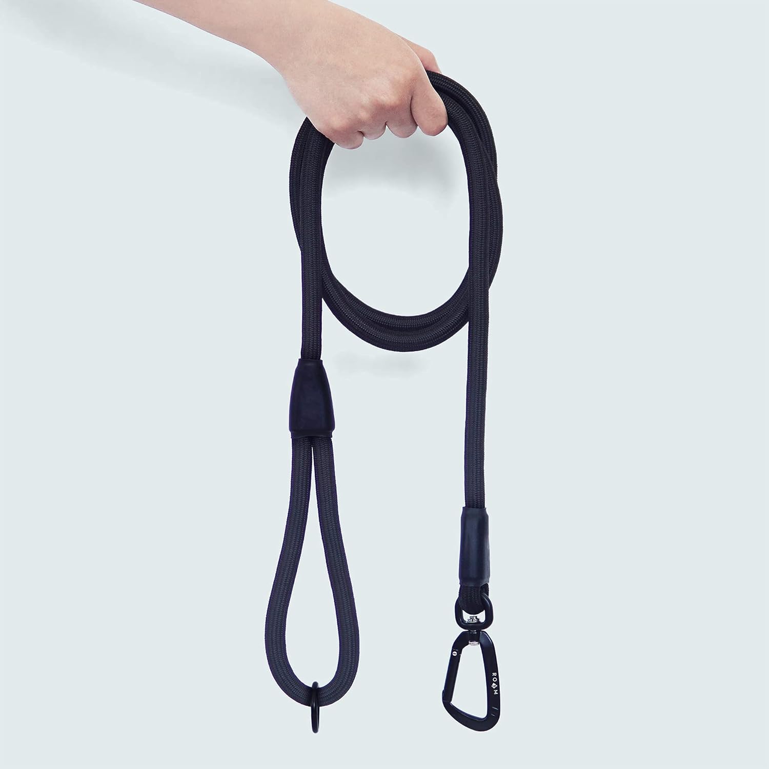 MADE TO ROAM Premium Everyday Leash - Ultra Soft Rope Dog Leash with Aviation Aluminum Carabiner for Small, Medium, Large Dogs (New York Afterlight, 6 Feet, Rubber Coated Metal Clamps)