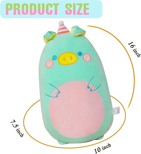 Miniatura 2 de Tuscyvk Muñecos de peluche de cerdo, 16 pulgadas, súper suave, lindo juguete de almohada de peluche de cerdo, almohada suave para abrazar, regalo de