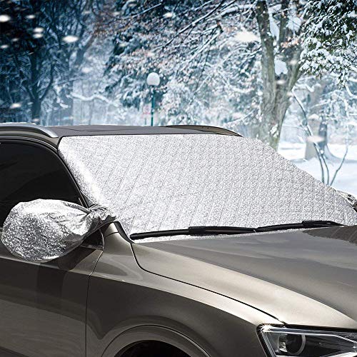 Preisvergleich Produktbild Big Ant Frontscheibenabdeckung Auto Sonnenschutz Scheibenabdeckung Auto Windschutzscheiben Abdeckung UV-Schutz Abdeckung Sonnenblende Frontscheibe Abdeckplane Passt für die Meisten Auto(147 x 100cm)