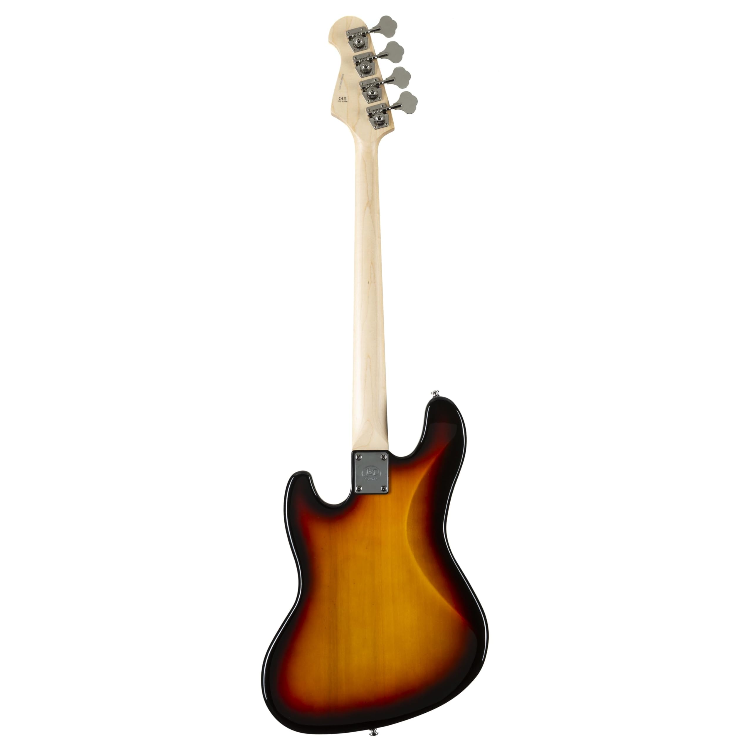J & D JB Fretless Bass (3-Tone Sunburst) - Basso elettrico a 4 corde
