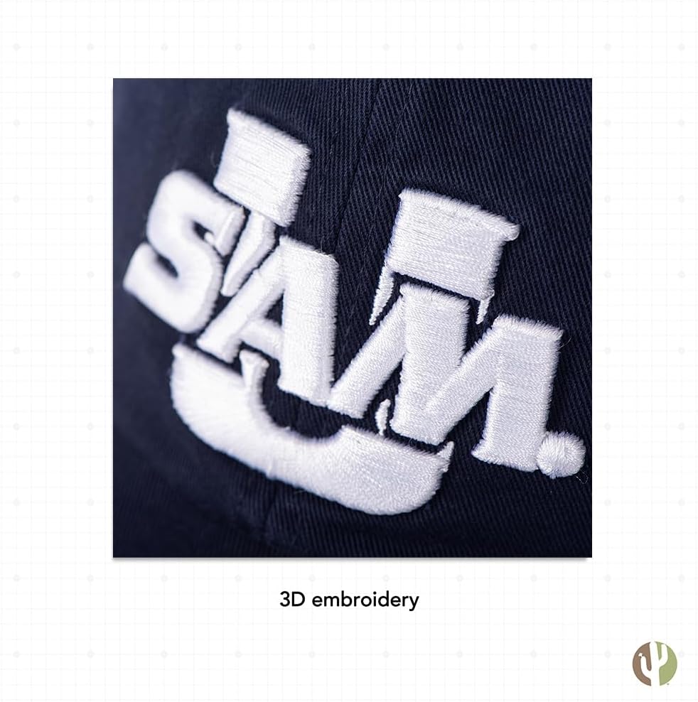 Desert Cactus Samford University Baseball Hat Bulldogs Brimmed Embroidered Hats Cap Adjustable Cloth Strap Adult (Style 2) Blue - Image 5