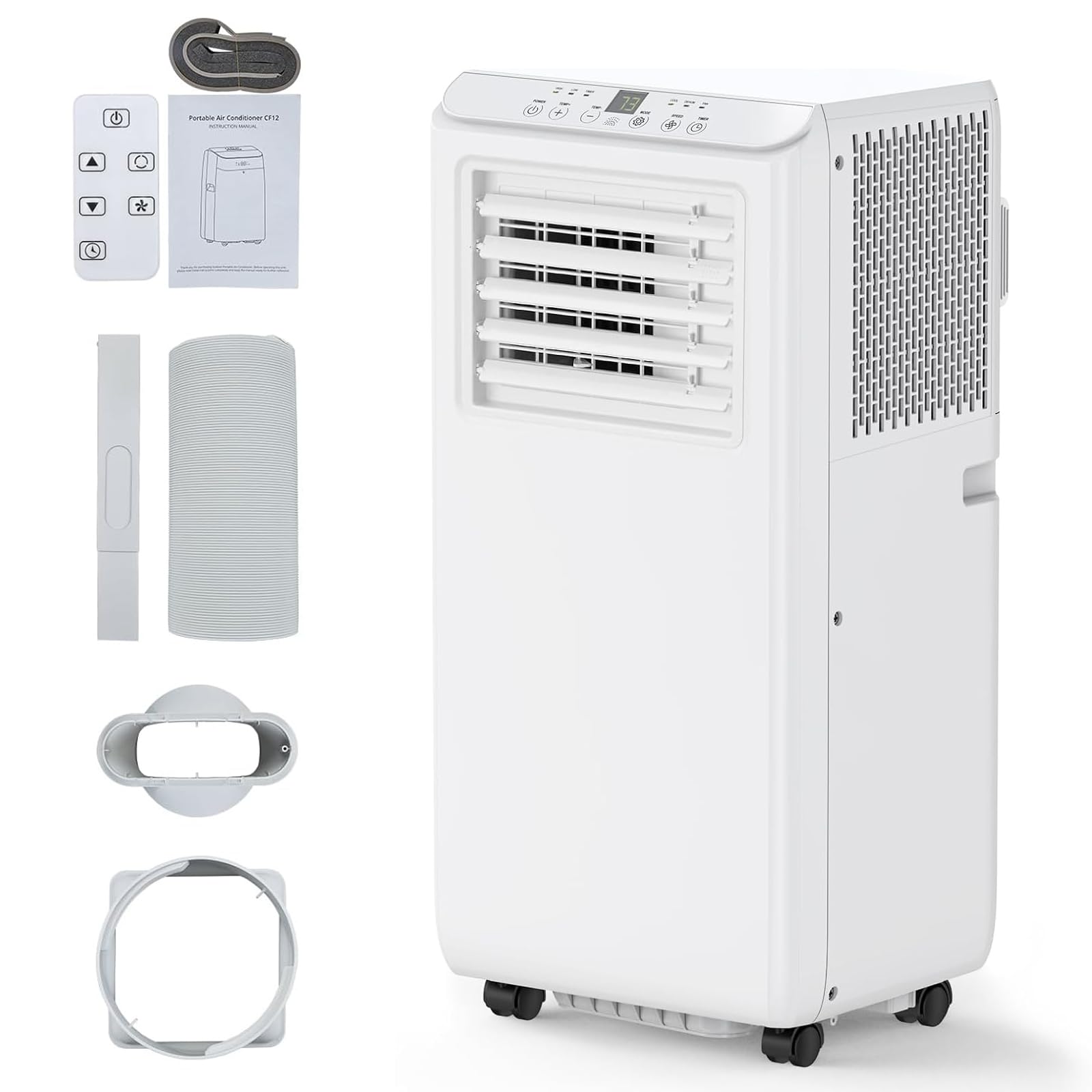 Portable Air Conditioner 10000 BTU, Portable AC Unit with Remote Control, Energy-Efficient Cooling for 450 Sq.ft Spaces, 3in1 Portable AC with Dehumidifier, Cooling & Fan Mode for Bedroom Room