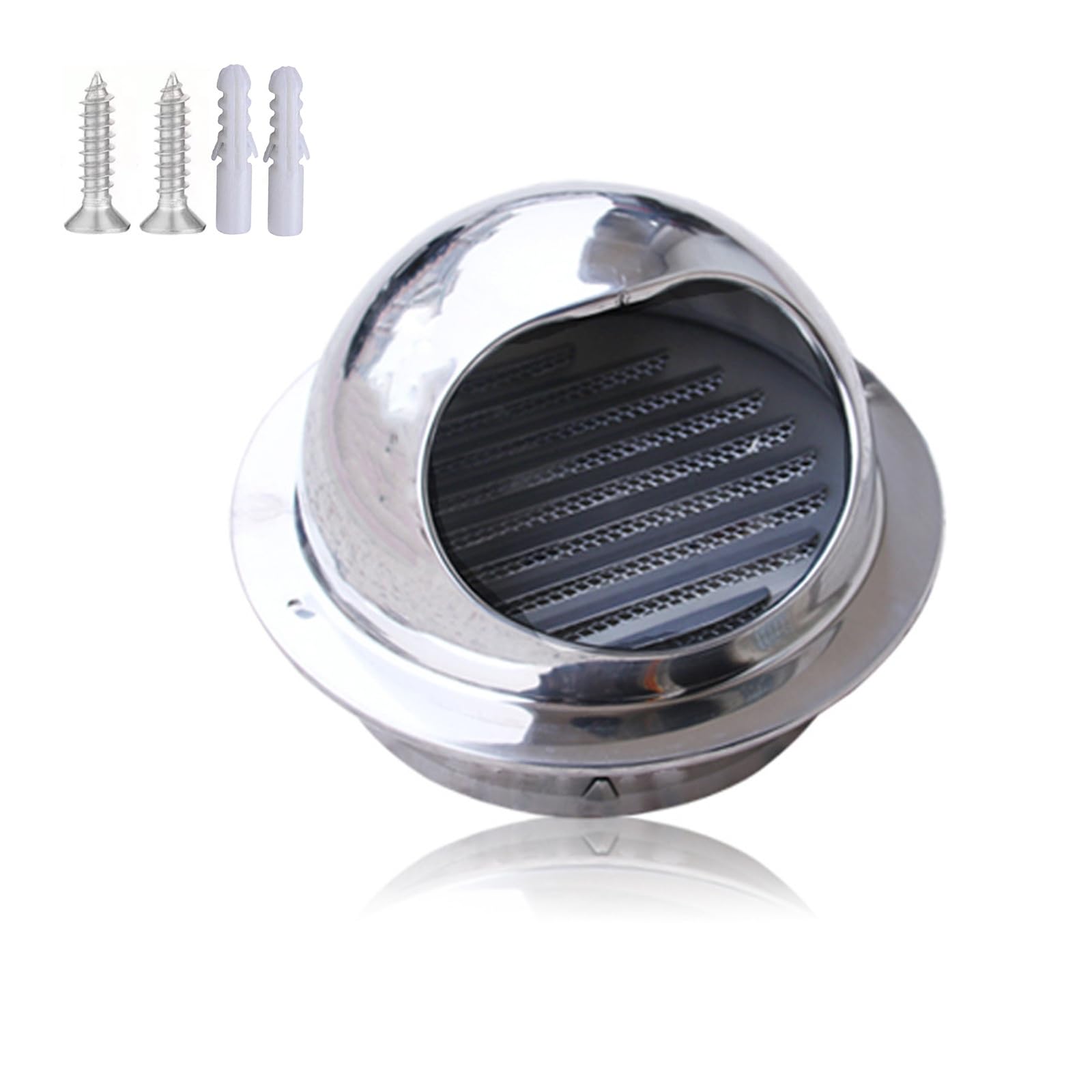Cappa di ventilazione a parete rotonda in acciaio inox 304