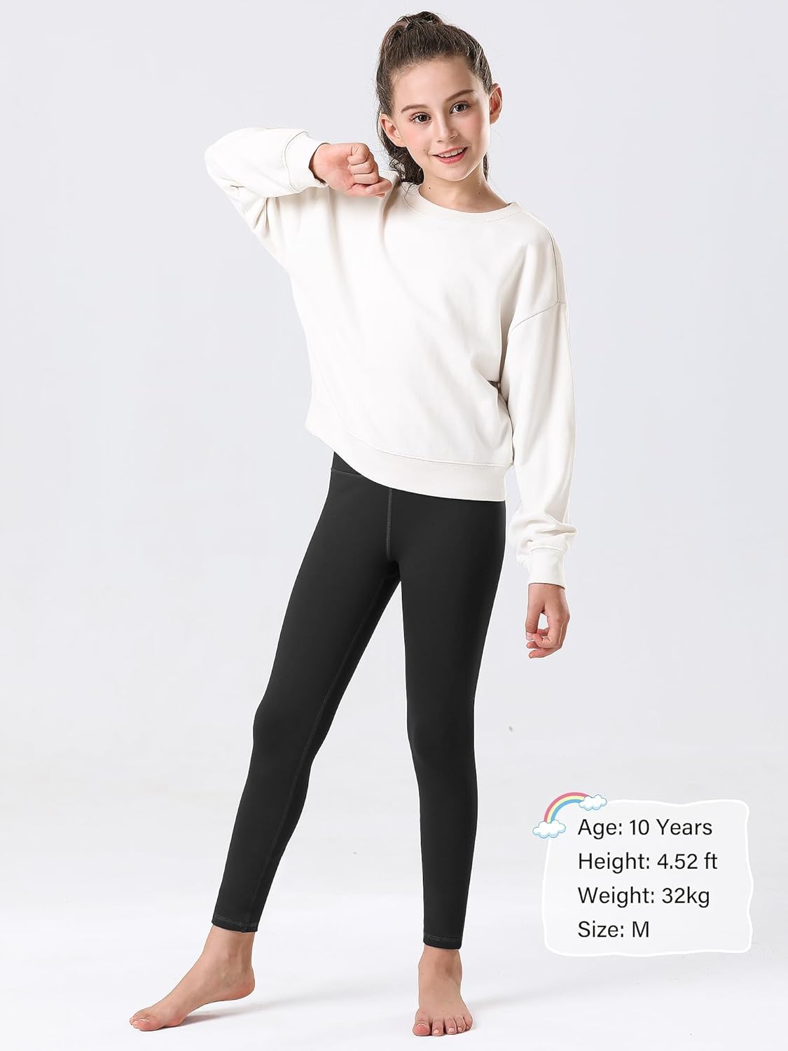 Stelle Girl's Fleece Lined Leggings Youth High Waist Warm Winter Athletic Yoga Pants with Hidden Pocket - Image 5