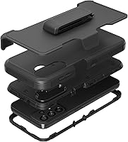 Vista 1 de Funda compatible con Samsung Galaxy A14 5G, con clip para cinturón, resistente, a prueba de golpes, protección de cuerpo completo, con función atril