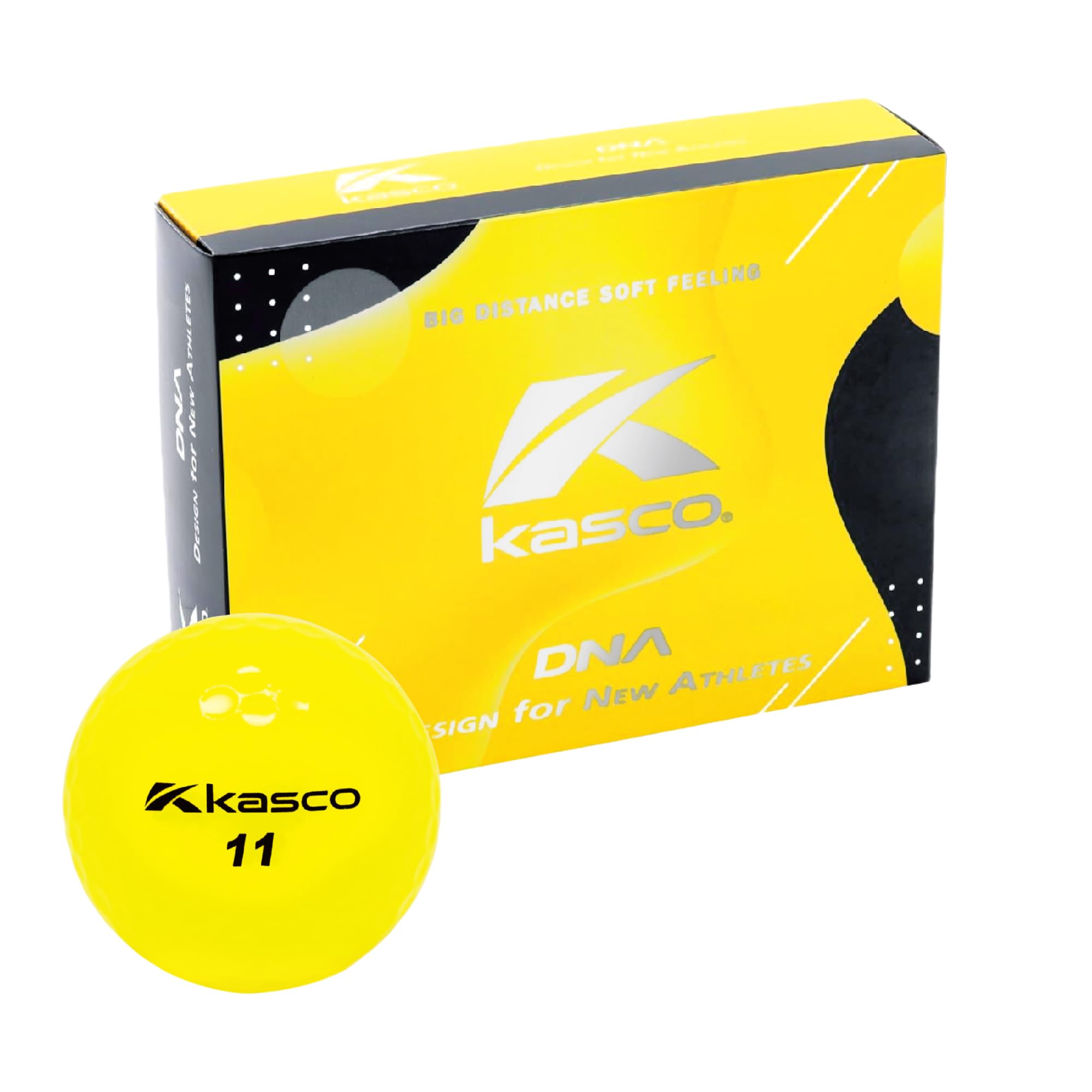 キャスコ(Kasco) ゴルフボール DNA2ピースボール イエロー ダース
