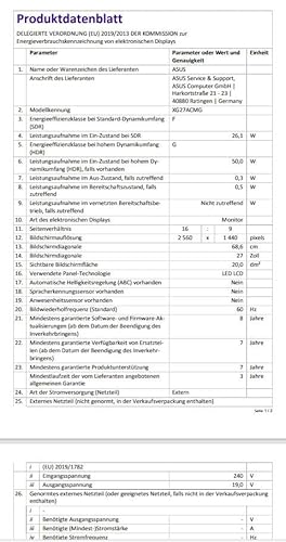 ASUS ROG Strix XG27ACMG 27" LED Fast IPS WQHD 270Hz G-Sync Compatible