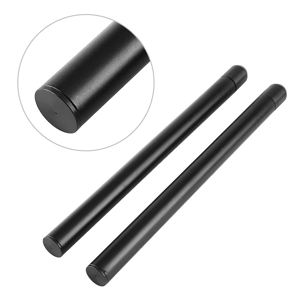 2pcs Tube de Guidon, 300mm Guidon de 7/8" 22mm Universels pour Moto | Accessoire de Remplacement à Clipser en Aluminium (Noir)