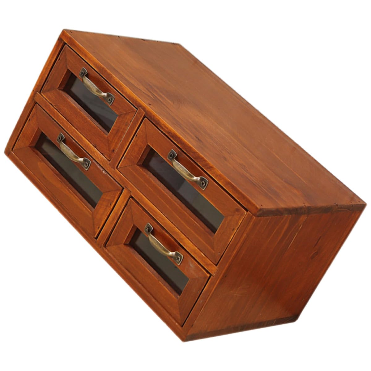 CHILDWEET Cassettiera in Legno a Doppio Strato e Design Chiuso con 4 Cassetti Multifunzione Organizer da Scrivania Versatile per Ufficio e Casa