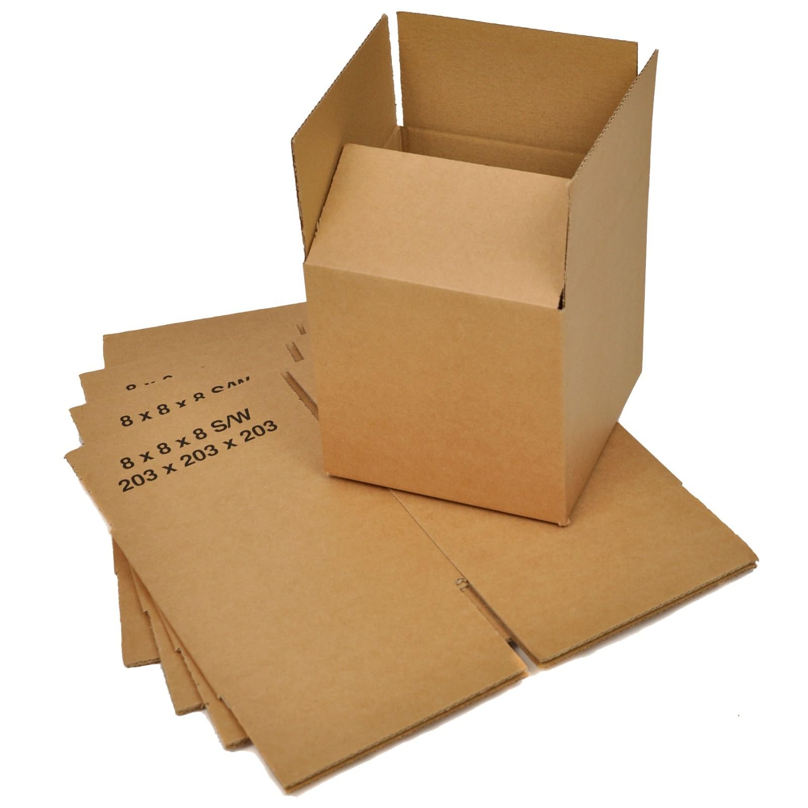 BAG-IT 25x Single Wall Cardboard Packing Boxes 8"x8"x8" (203x203x203mm) Medium Parcel Shipping Mailing Postal Gift Cube Postal Shipping Box Mailing Cartons Shipping boxes