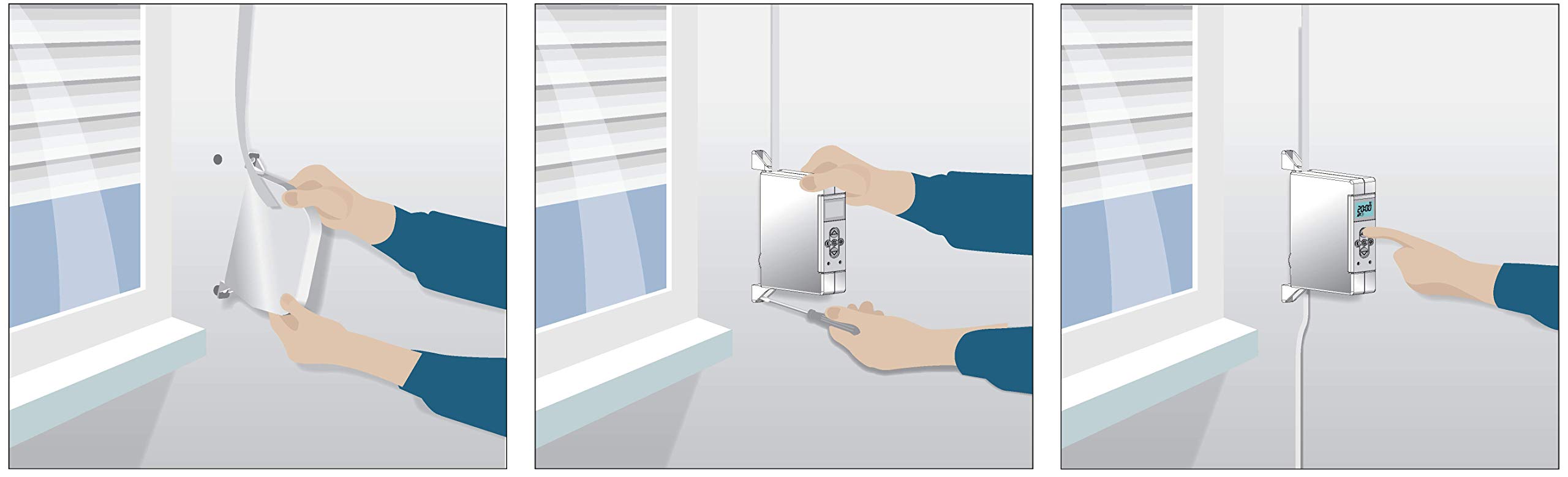 WIR elektronik, eWickler Comfort FUNK COMPAcT, eW540-M, kleinste Gurtwickler, bis 9 kg, für 15 mm Gurtbandbreite, Fahrtzeiten einstellbar, inkl. Netzstecker