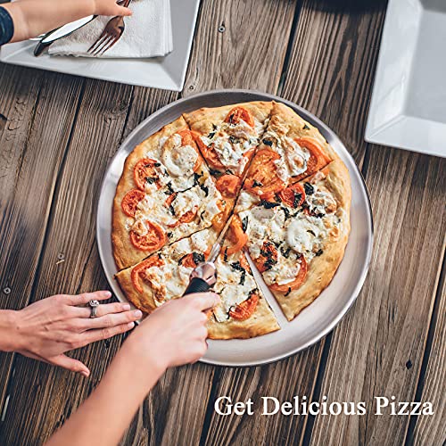 Wezvix 8-Inch Round Pizza Pan Stainless Steel Pizza Tray For Oven Baking, Pizza Crisper Pan For Home Kitchen, Restaurant, Non-Stick & Dishwasher Safe & Heavy Duty - 4 Pack #TOP1