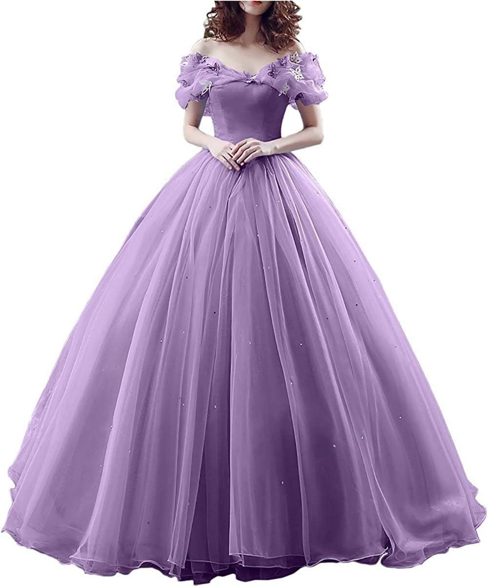 yinyyinhs Tulle Ball Gown Cinderella's Off Shoulder Kuwait Ubuy