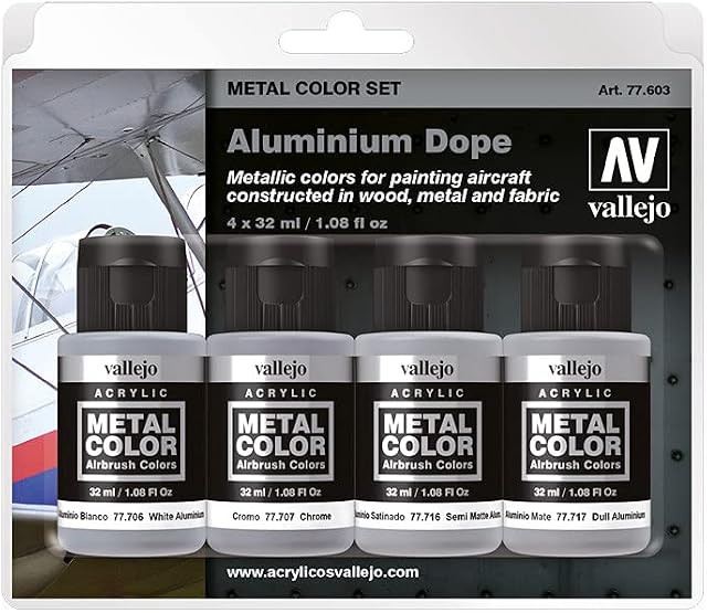 AV Vallejo Metal Color Set - Aluminium, 32 ml (Pack of 4)