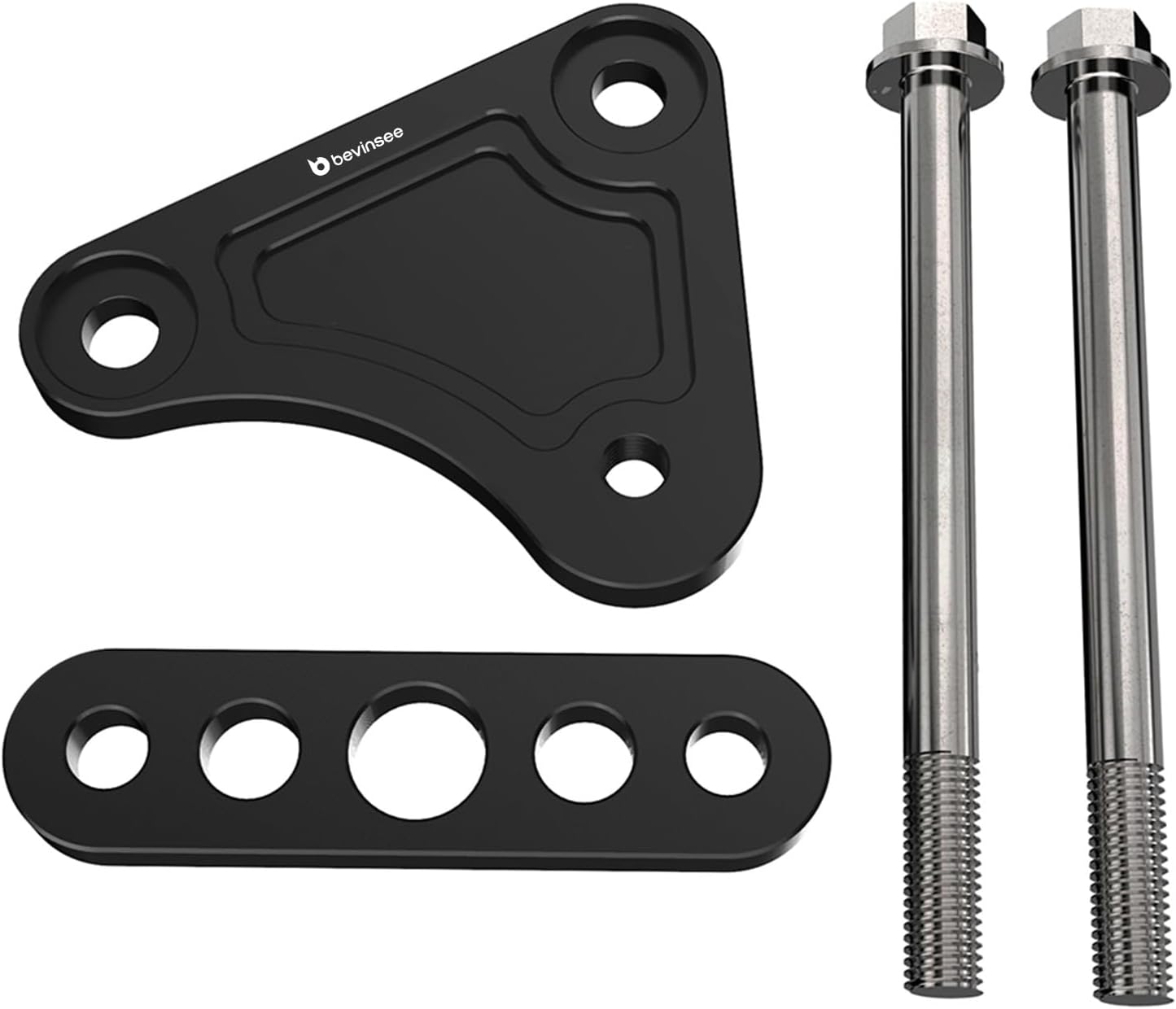 Bevinsee LS Idler Pulley Relocation Bracket for LS1 LS2 LS3 Intake Swap 4.8L 5.3L 6.0L Aluminum LS Vortec Truck Alternator Power Steering Bracket