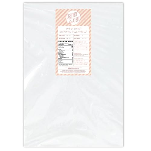 Miniatura 9 de paper2eat - Hojas de papel de oblea comestible estándar de 8.5 x 11 pulgadas, 100 unidades, 0.012 in, sabor a vainilla