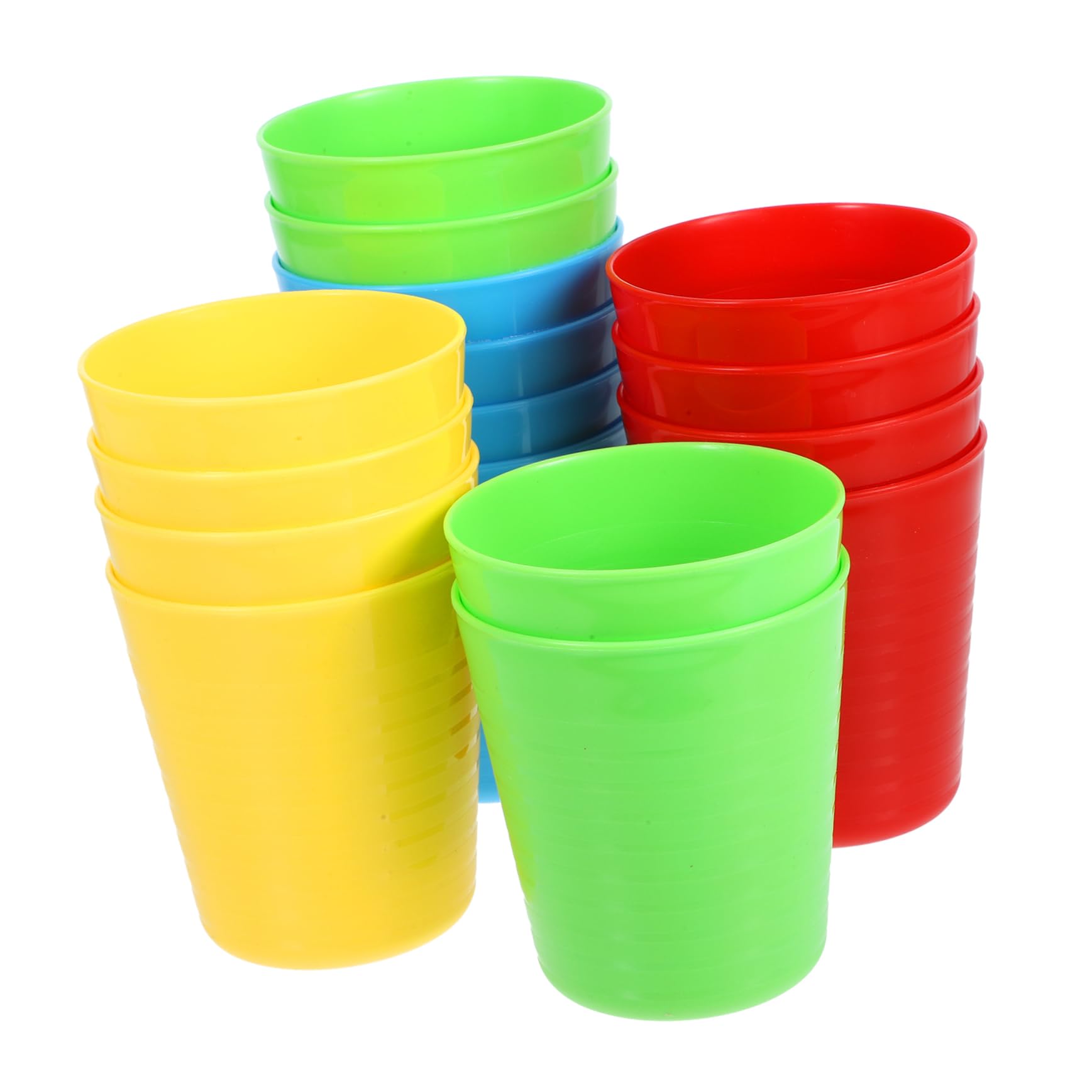 16 Bunte Abs Kunststoffbecher Kinderbecher Party Getränkebecher 250ml Wiederverwendbar für Fest Schule Outdoor