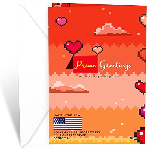 Miniatura 4 de Tarjeta de San Valentín para nieto Prime Greetings fabricada en Estados Unidos respetuosa con el medio ambiente tarjeta gruesa con sobre de alta