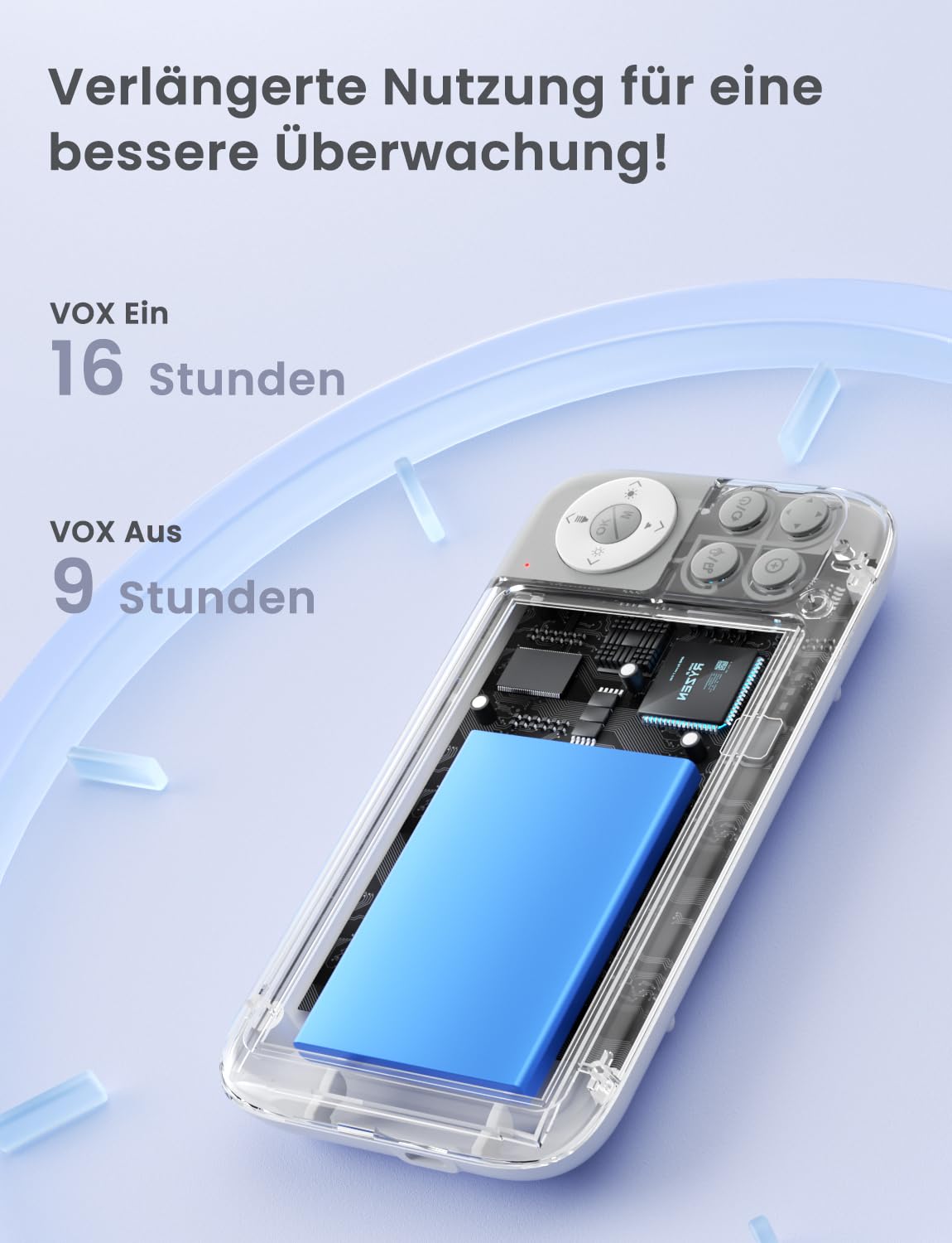 GHB Babyphone mit Kamera 5'' HD IPS Bildschirm 720P 3050mAh VOX Modus 3X Zoom Nachtsicht Gegensprechfunktion 8 Wiegenlieder 4 Kamera Unterstützt