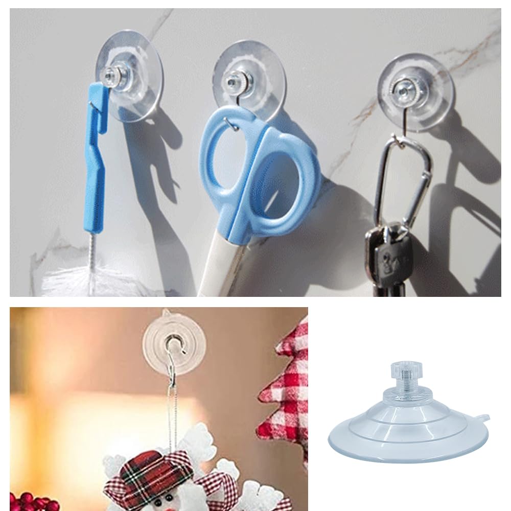 Ventouse A Visser, 8 Pièces 41mm Ventouses Avec Filetage, Extra Fortes PVC Plastique Suspension