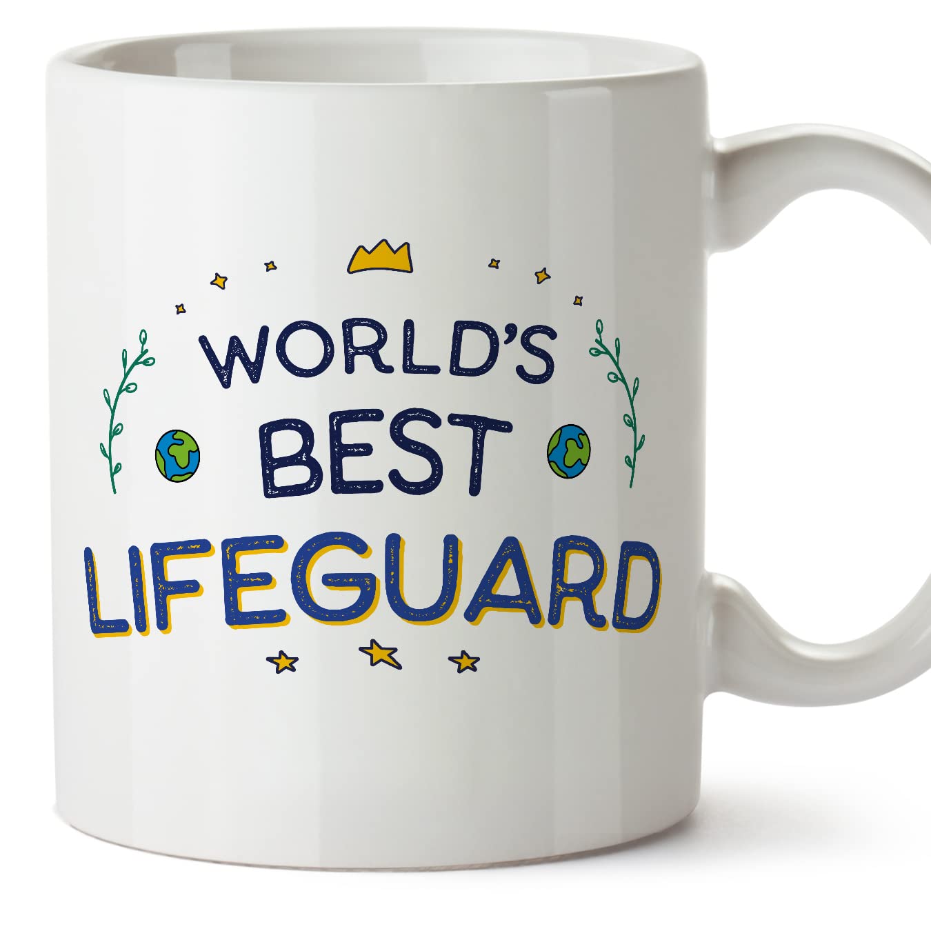 MUGFFINS Lifeguard Mug - in English - World's Best - Funny Gift for Colleagues - Ceramic 11oz Mug โ image 1