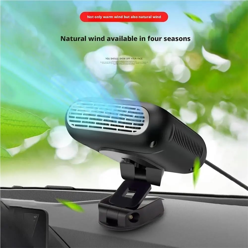 Latest Vehicle Heater for Winter Emergency Motorcycle Car Windshield Defogger Defroster Device Portable Hot Air Blower Low-Power Rapid Heating Warmer(Starter A)
