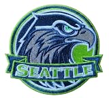 Seattle Embroidered Iron-On Patch - Premium Sports Fan Decorative Applique for Jackets, Backpacks, and Hats - Size 3.3" x 3.0" by Gridiron Patches & FBA