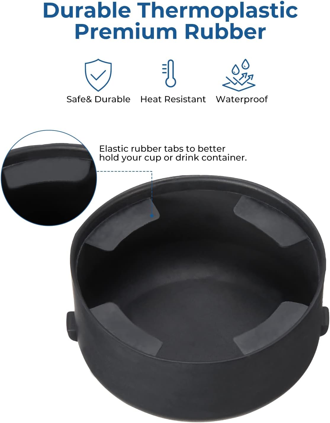 JOYTUTUS Cup Holder Insert 3.5" Compatible with Trailblazer 2002 - 2009, Compatible with Envoy 2002 - 2009