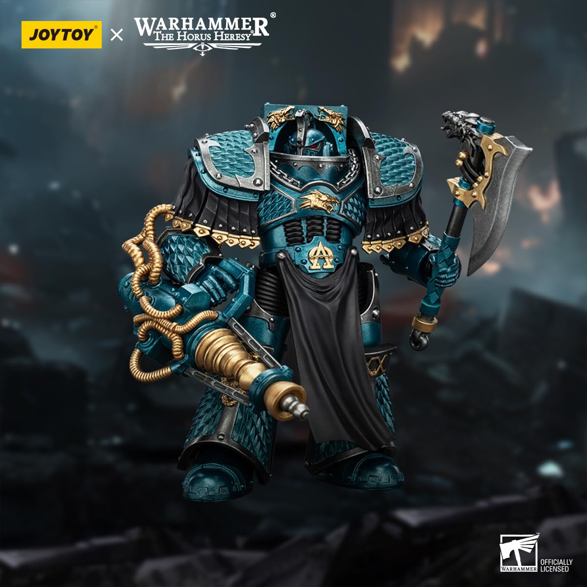 TOYVERSE JOYTOY 1/18 Actionfigur Warhammer The Horus Heresy, Alpha Legion Lernaean Terminator mit Umwandlung Beam Canon, bewegliche Gelenke, Charaktermodell