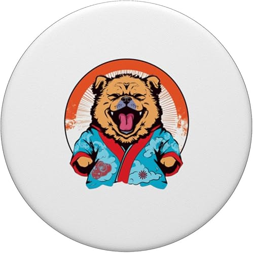 Miniatura 3 de Chow Chow Kimono Funny Dog Japan PopSockets Standard PopGrip