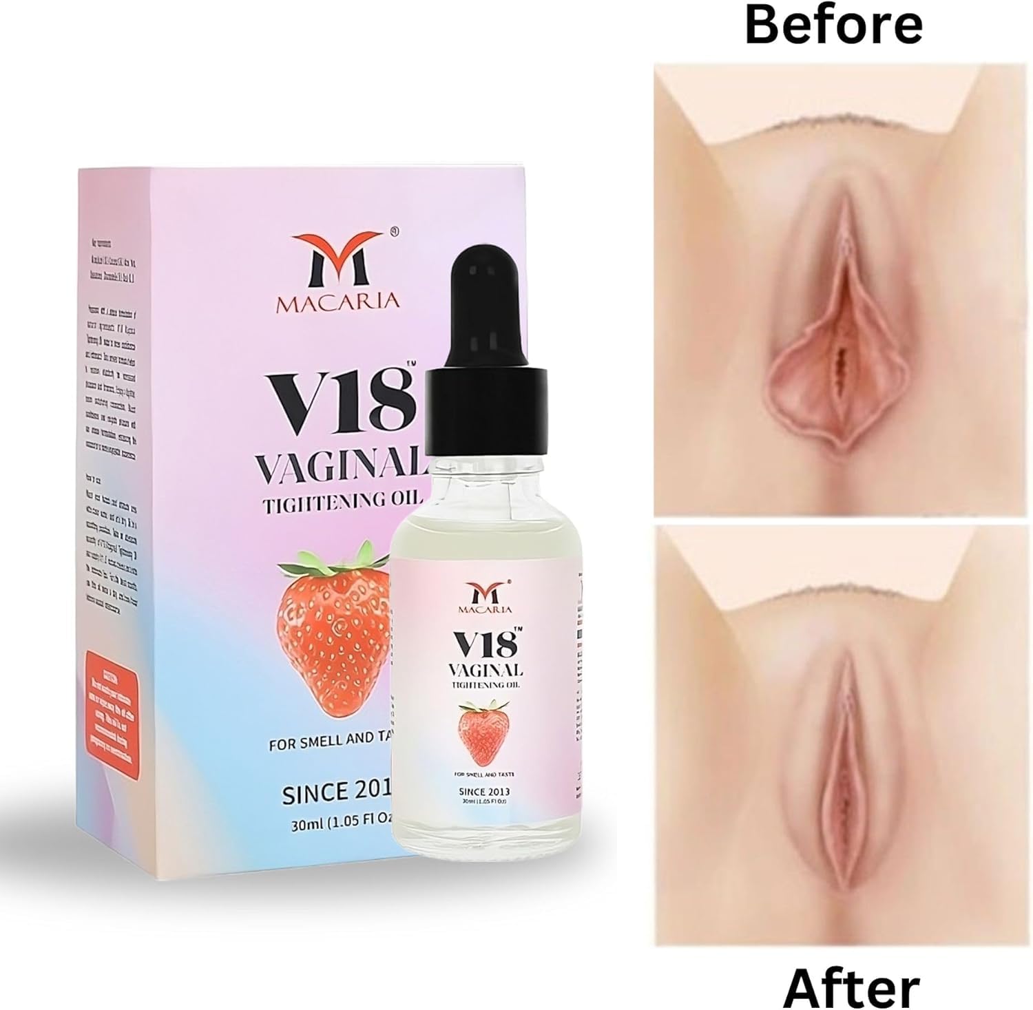 V18 Vaginal Tightening Oil (cream Gel) Like a Virgin Oil (cream Gel) Pussy Tighten Woman Intimate Zone Yoni Tight Narrows Walls Improves Health Enhance Sensitivity