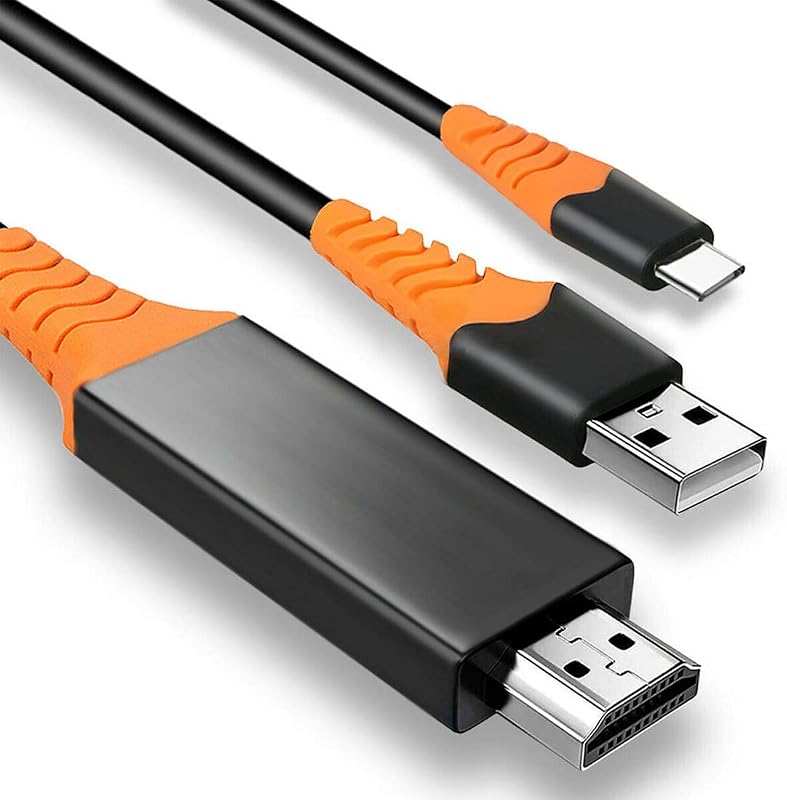 PRO USB Type-C HDMI Compatible with Philips Xenium X818 at 8k/4k Plus Power 6ft/1.8M Cable:Full 4k 2160p@60Hz/8k 7680x4320@30Hz Thunderbolt 3/4