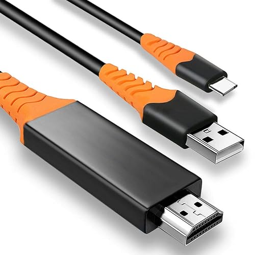 Miniatura 1 de PRO USB-C HDMI compatible con Samsung Galaxy Tab A9+ en puerto de alimentación 4k Plus, cable de 6 pies a 2160p a 60Hz, cable de 6 pies5.9 ft