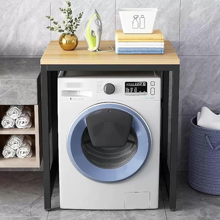 Étagère machine à laver à tambour : meuble de rangement compact pour cuisine et salle de bain
