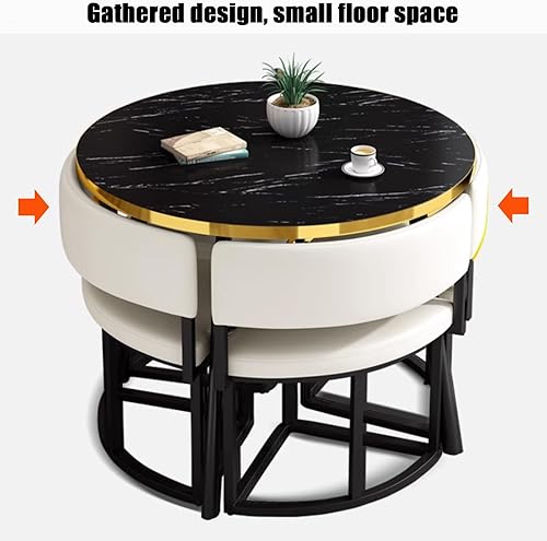 Miniatura 7 de YVYKFZD Kitchen Dining Table Set, Small Office Reception Room Club Table, Simple Round Conference Table for 4, Business Conference Room Tables and