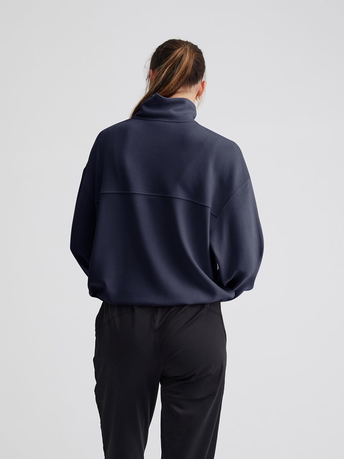 Womens Sweatshirts Half Zip Pullover Drawstring Waist Sweaters Quarter Zipper Hoodies 2025 Fall Fashion Clothes - Image 5