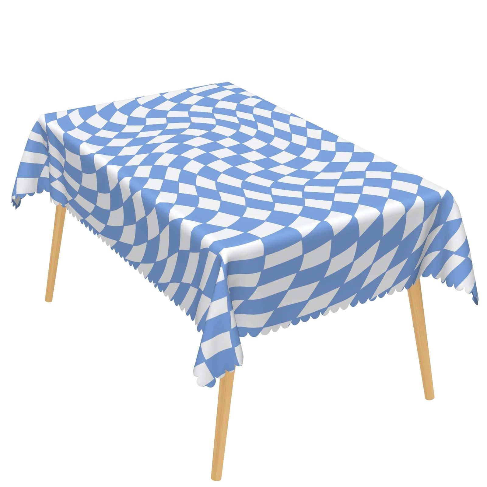 Tablecloth Checkered Tablecloth Oil Proof Rectangular Table Cover for Picnic Multiple Sizes(Color 6,140x100cm)