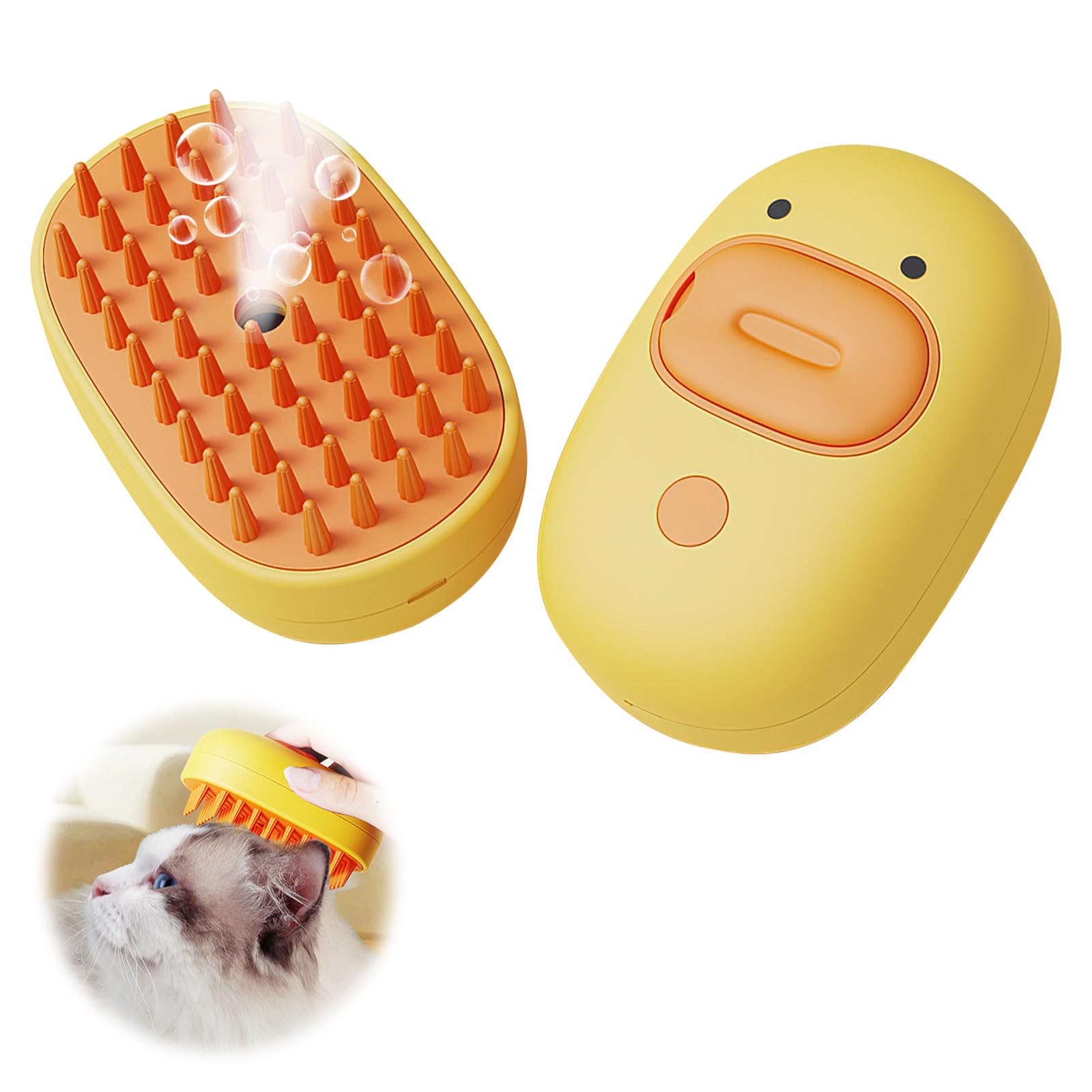 Cepillo para gatos con vapor, cepillo para gatos Steamy Pet Brush Dog Cat Gato Cepillo de vapor con agua Cepillo de vapor para gatos Perro Masaje Peine para gatos Peine para gatos con vapor Peine para