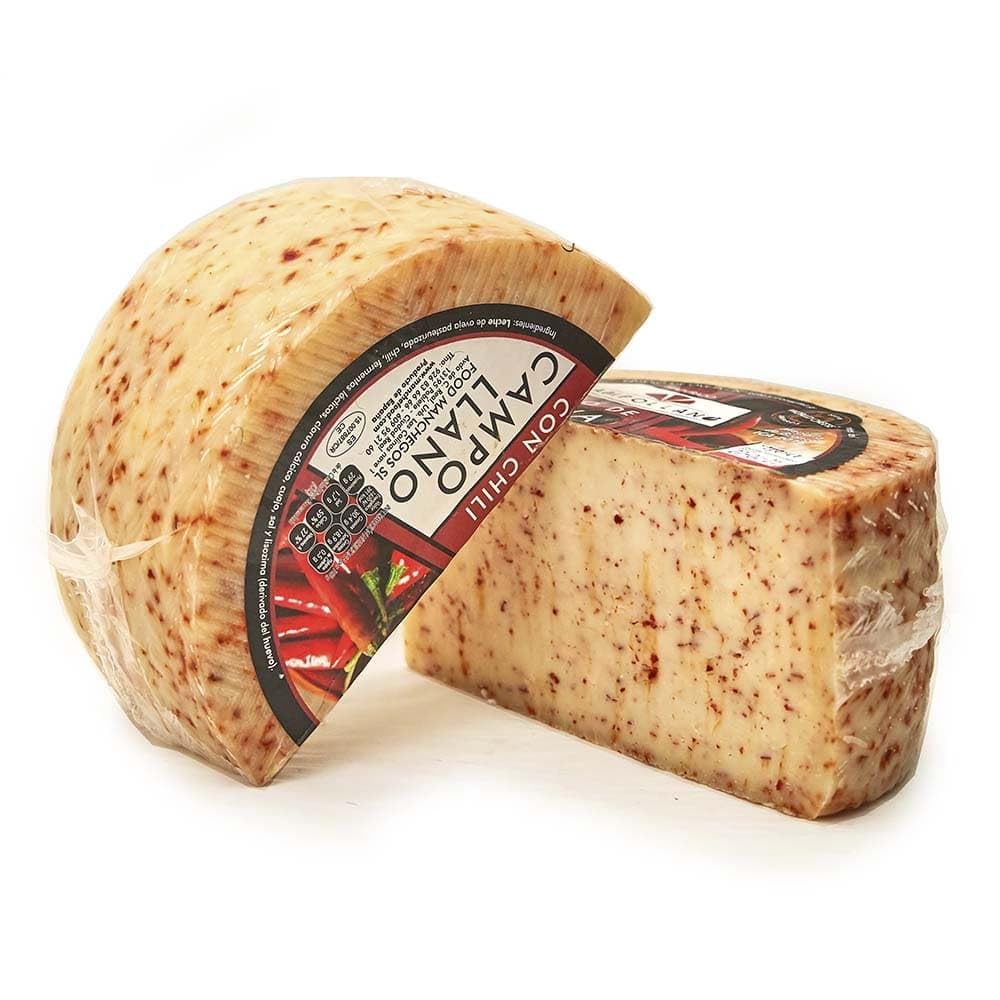 QUESO DE OVEJA SEMICURADO CON CHILI CAMPOLLANO (QUESO DE OVEJA CON CHILI, 1,5 Kg.APROX.)