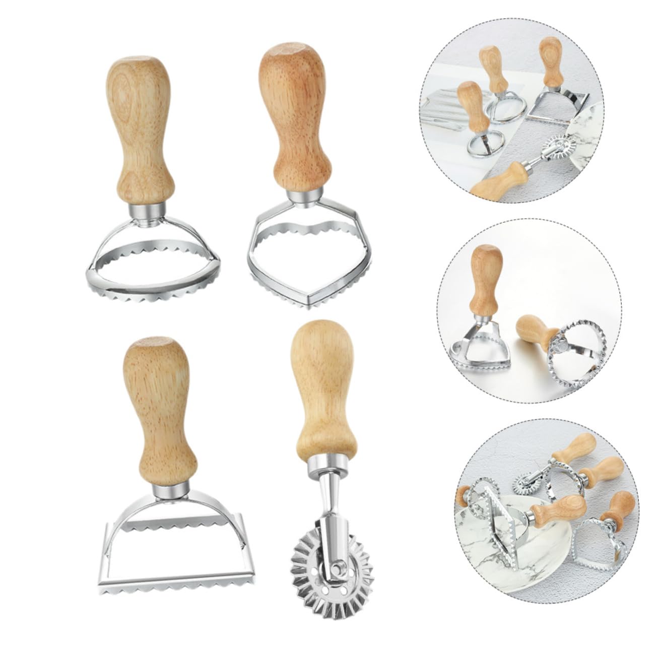 PRETYZOOM 4piezas Troqueles Para Cortar Pasteles Moldes De Aleación Para Galletas Utensilios Para Hornear Molde Para Hornear